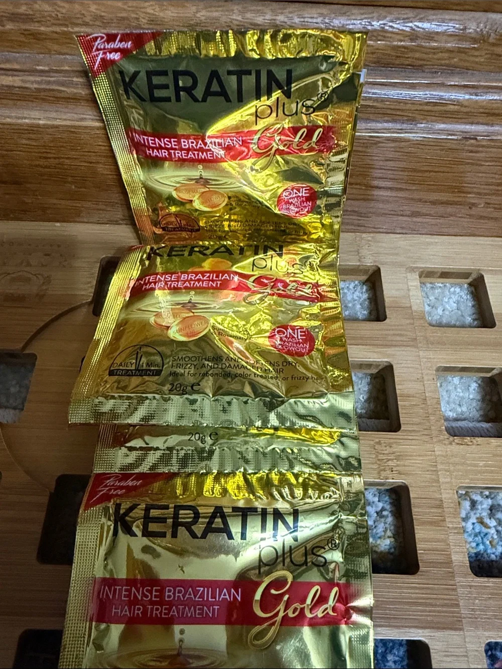 Keratin Plus Gold Intense Brazilian Hair Treatment - Gold Sachets (3)